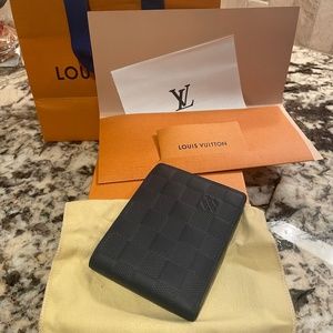 Louis Vuitton Damier Infini Leather Slender Wallet N63263- Astral Blue